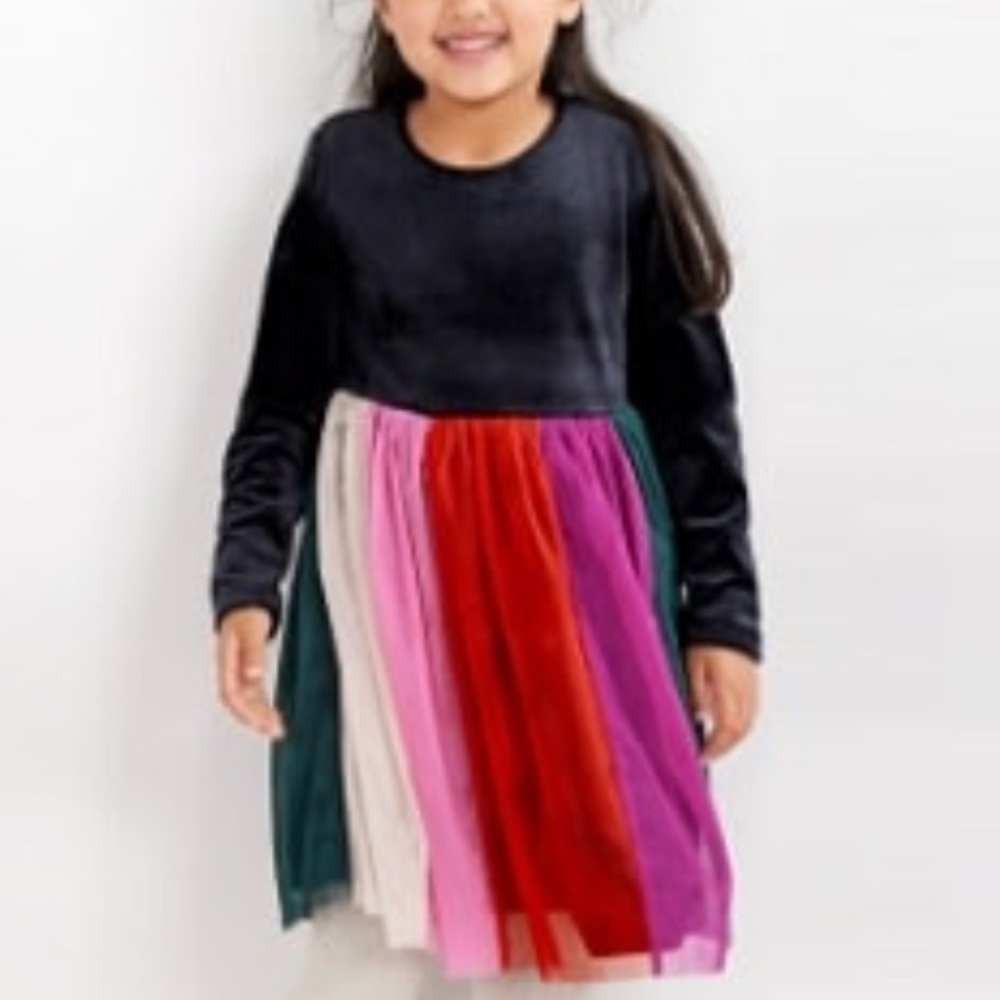 Hanna Anderson Velour Tulle Party Dress Size 10
